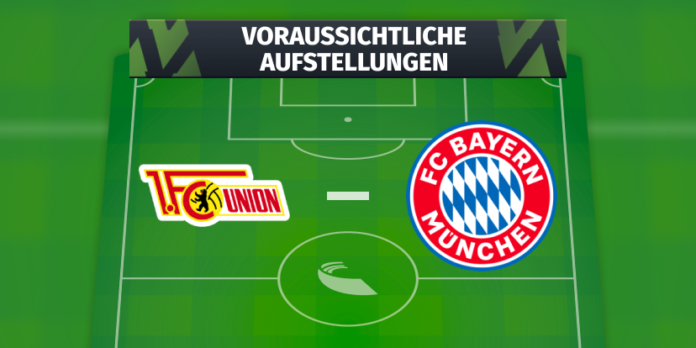 aufstellungen: teilnehmer: union berlin gegen fc bayern münchen