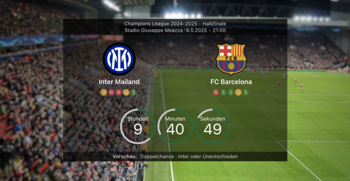 aufstellungen: teilnehmer: fc barcelona gegen inter mailand